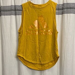 Adidas Women's Yellow Muscle Tee